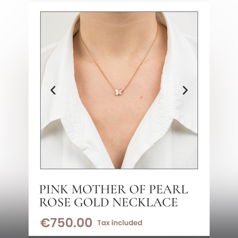 Morganne Bello 18k White Gold Mother of Pearl Necklace